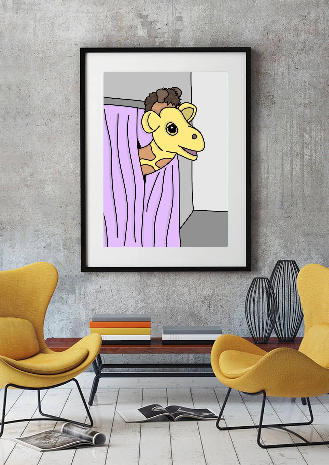 Healthy Harold Poster Wall Art Giraffe 80s 90s Nostalgia Art | Etsy