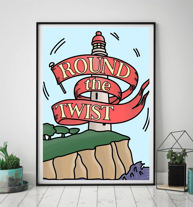 Round the Twist Poster Wall Art 90s Nostalgia Art Work Print | Etsy