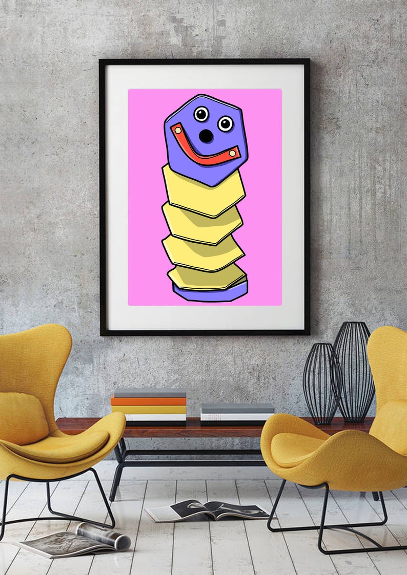 McDuff Print Wall Art Accordion Johnson and Friends 90s Etsy