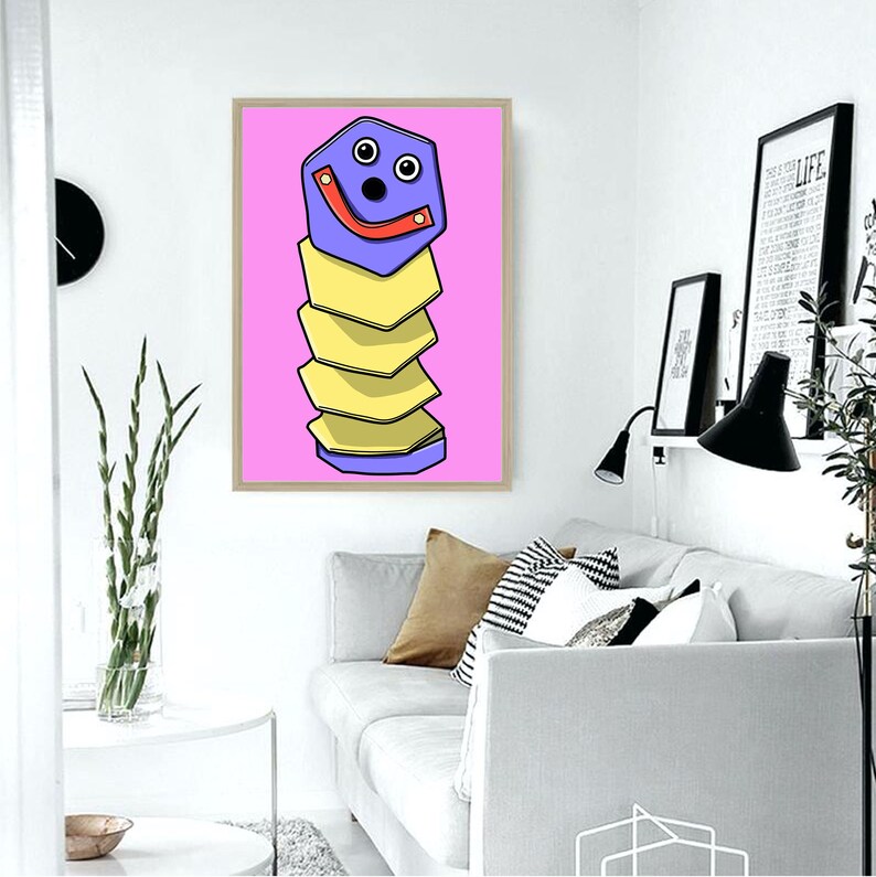 Mcduff Print Wall Art Accordion Johnson and Friends 90s Etsy