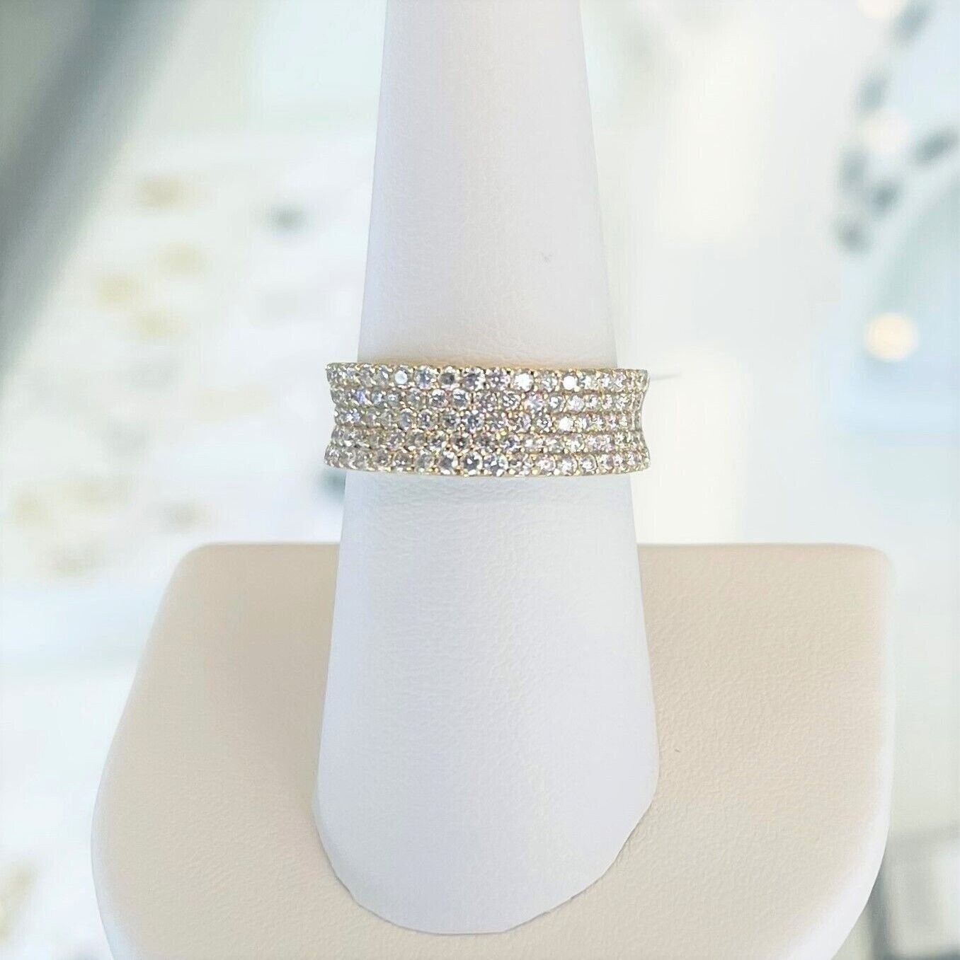 Dvani 14k Yellow Gold and 1.17cttw Diamond Half Eternity