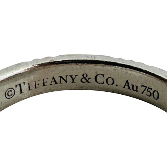 Tiffany & Co. 18k White Gold Vintage Ladies 3mm A… - image 4