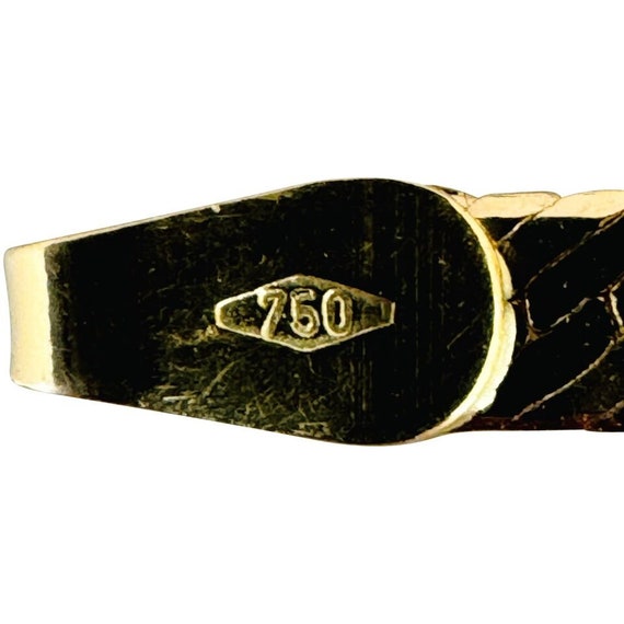 18k Yellow Gold 6.5g Solid Thin 3mm Herringbone L… - image 8