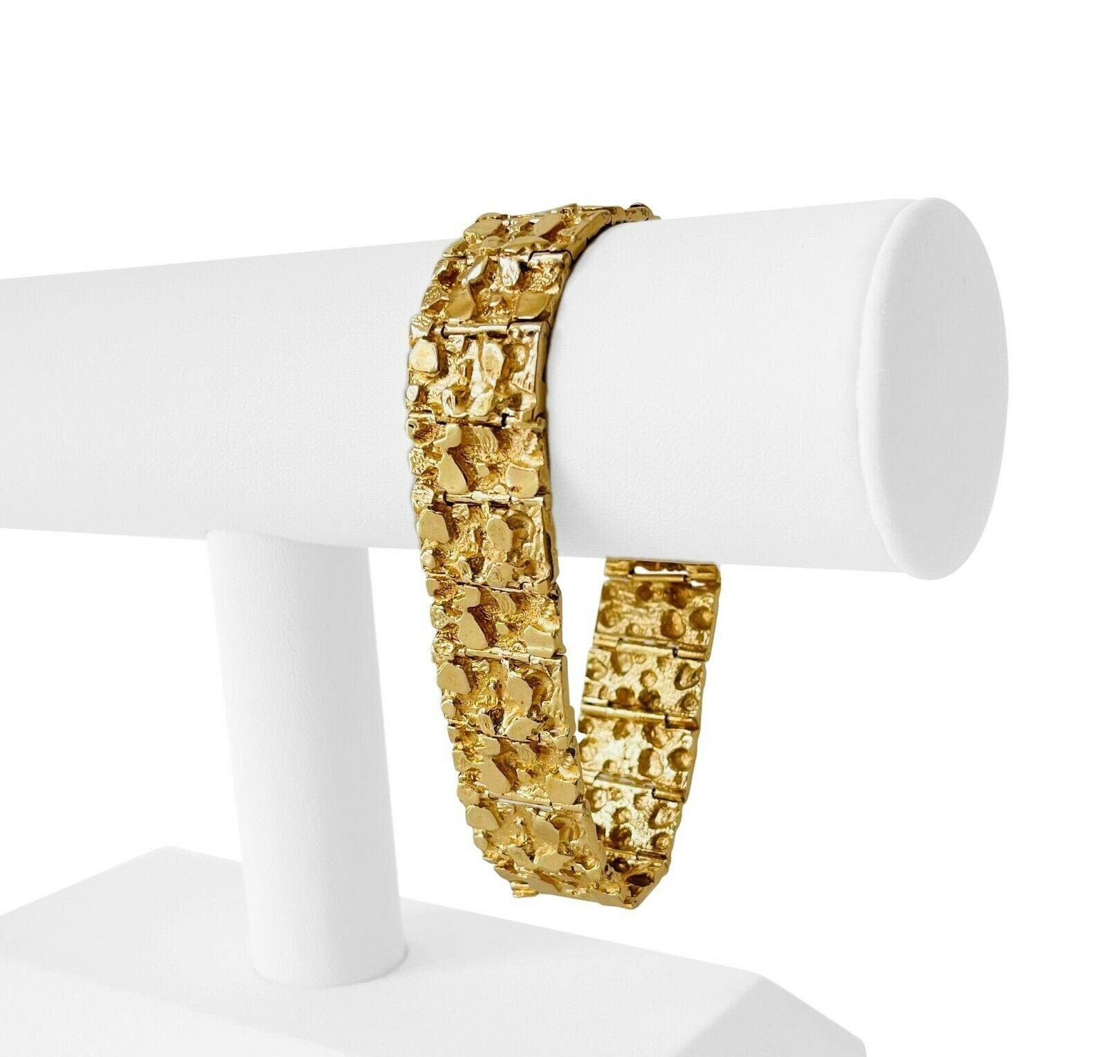 18k gold nugget bracelet deals