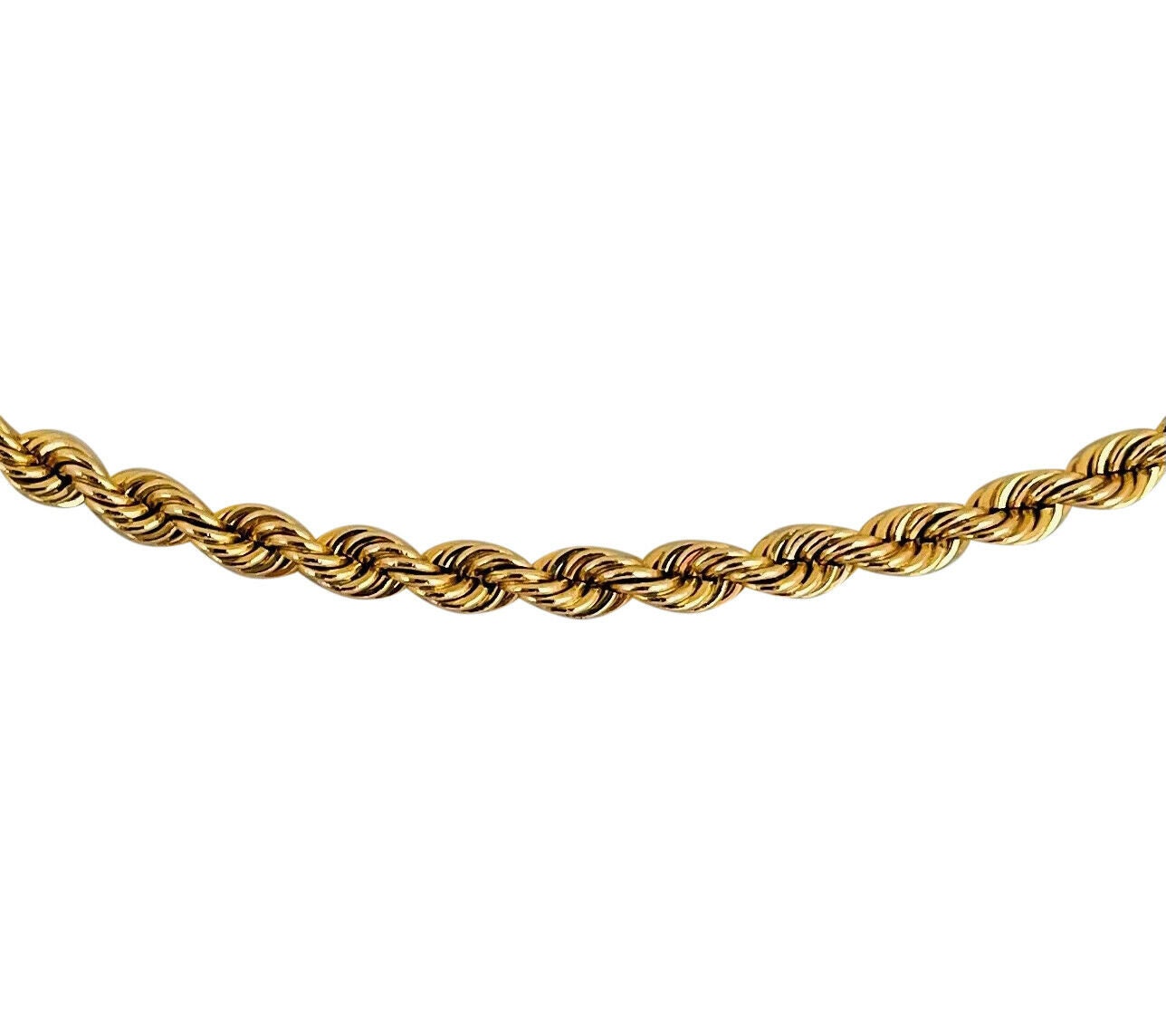 14k Yellow Gold 33.5g Solid Heavy 4mm 