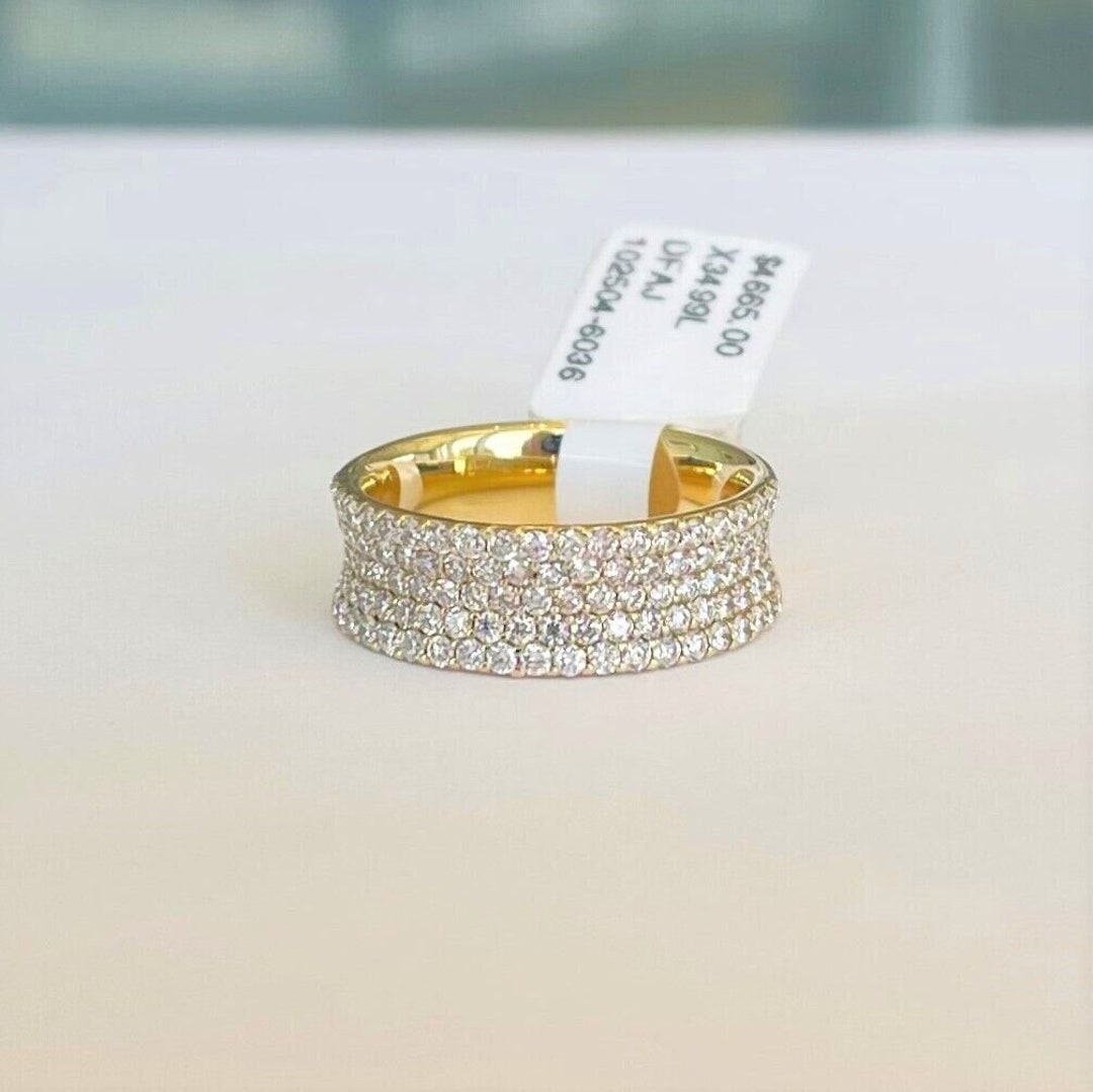 Dvani 14k Yellow Gold and 1.17cttw Diamond Half Eternity