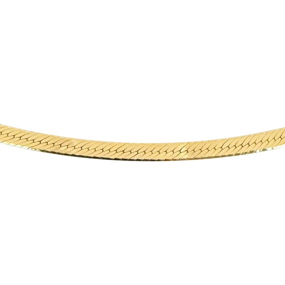 18k Yellow Gold 6.5g Solid Thin 3mm Herringbone L… - image 3