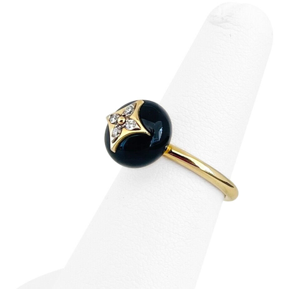 Louis Vuitton 18k Yellow Gold Onyx and Diamond Color Blossom BB