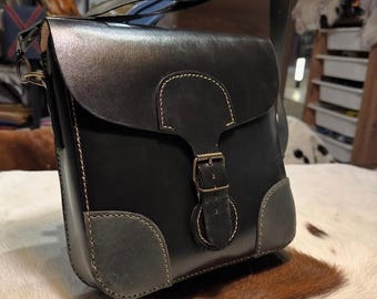 Handmade Genuine Leather Minimalist Tote Bag, Turkish Shoulder Bag