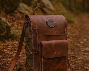 Handmade Leather Crossbody Bag – Vintage Brown Minimalist Shoulder Bag – Unisex Everyday Use