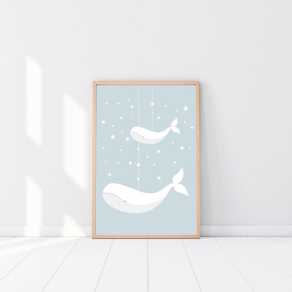 Affiche Baleine Cartel De La Habitacion Del Bebe Etsy