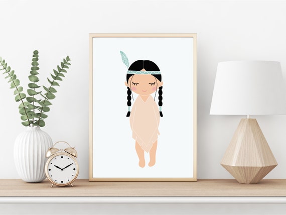 Poster Little Indian Indian Theme Poster Child Poster Bedroom Poster Poster Indian Theme Baby Room