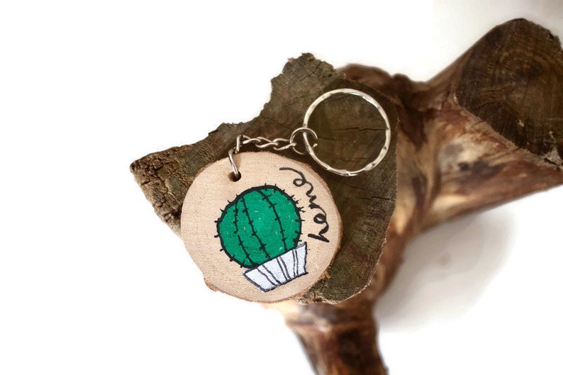 Customisable Keyring Natural Eco Gift