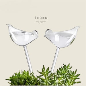 Automatic Plant Self Watering Globe Irrigation System, Slow Release Feeding Bird Statement Plant Lover Gift, Shatterproof Childsafe PVC