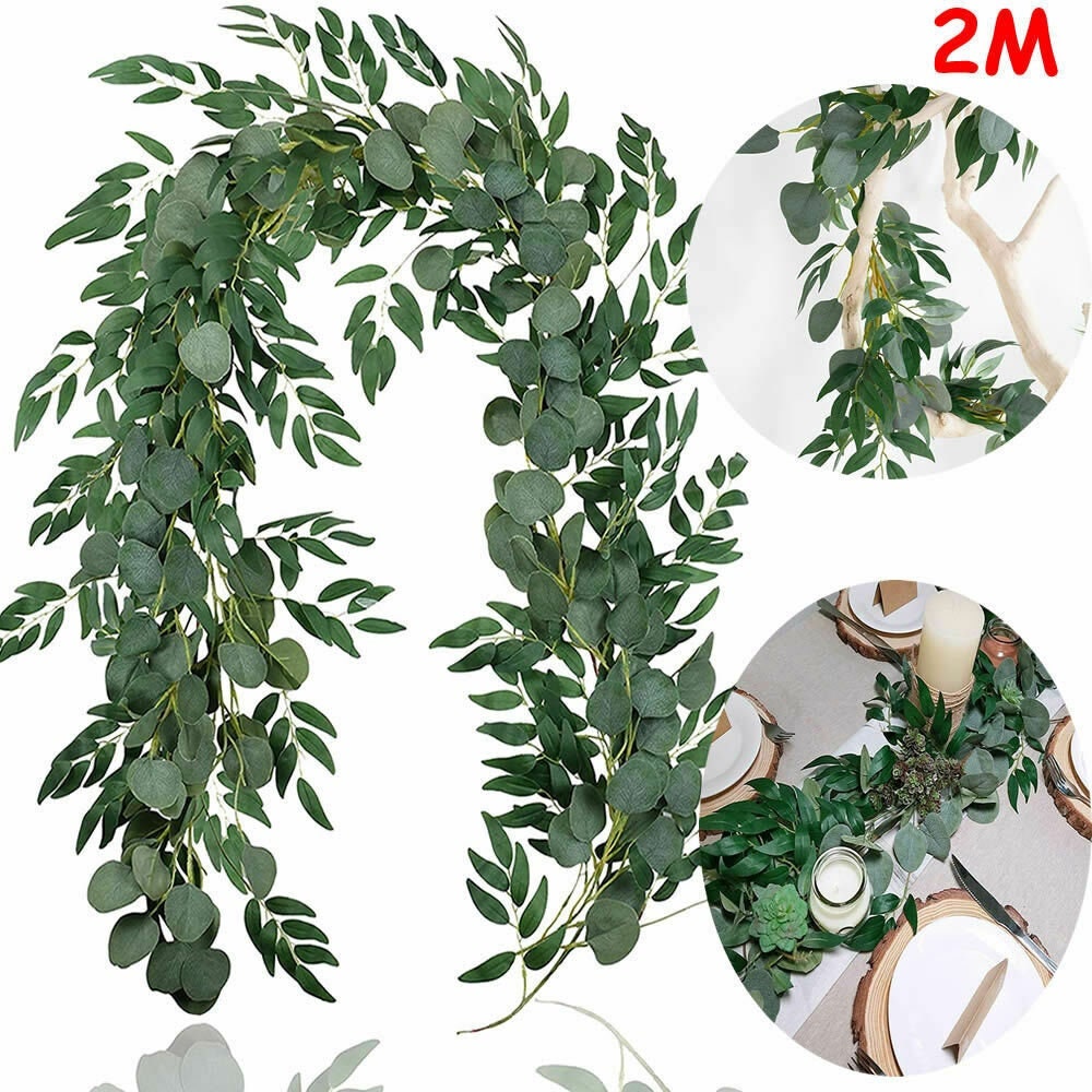 2M Hanging Eucalyptus Garland Artificial Plants Vine Willow Etsy UK