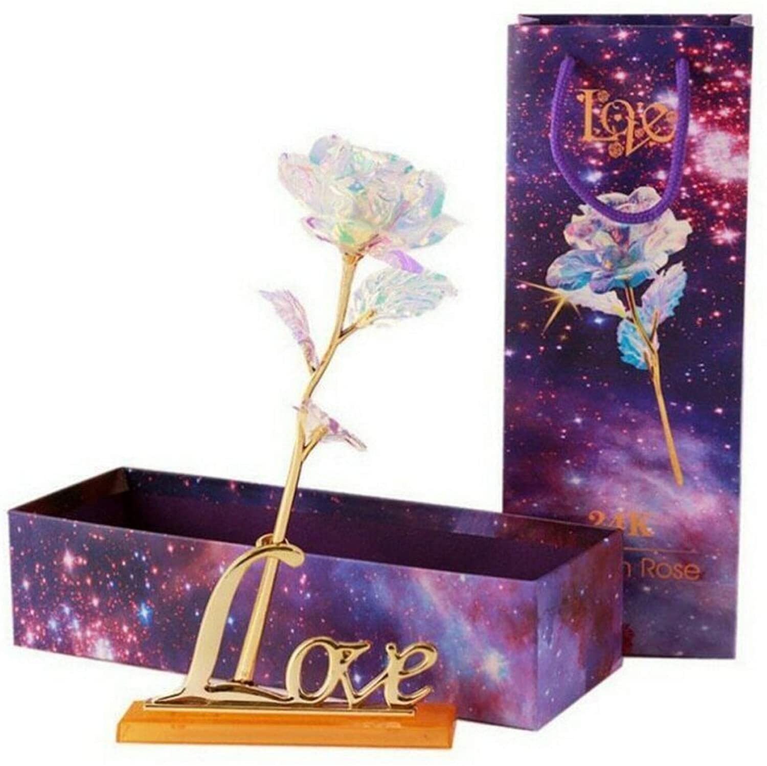 Galaxy Rose Flower Gift Artificial Galaxy Rose Flower | Etsy