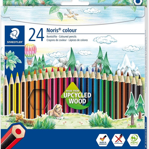 185 C24 Noris Colour Colouring Pencils - 24 Assorted Colours (Pack of 24)