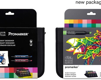 Winsor & Newton, Promarker, Student Designer Wallet, Set of 24, Alcohol Based Dual Tip Markers
