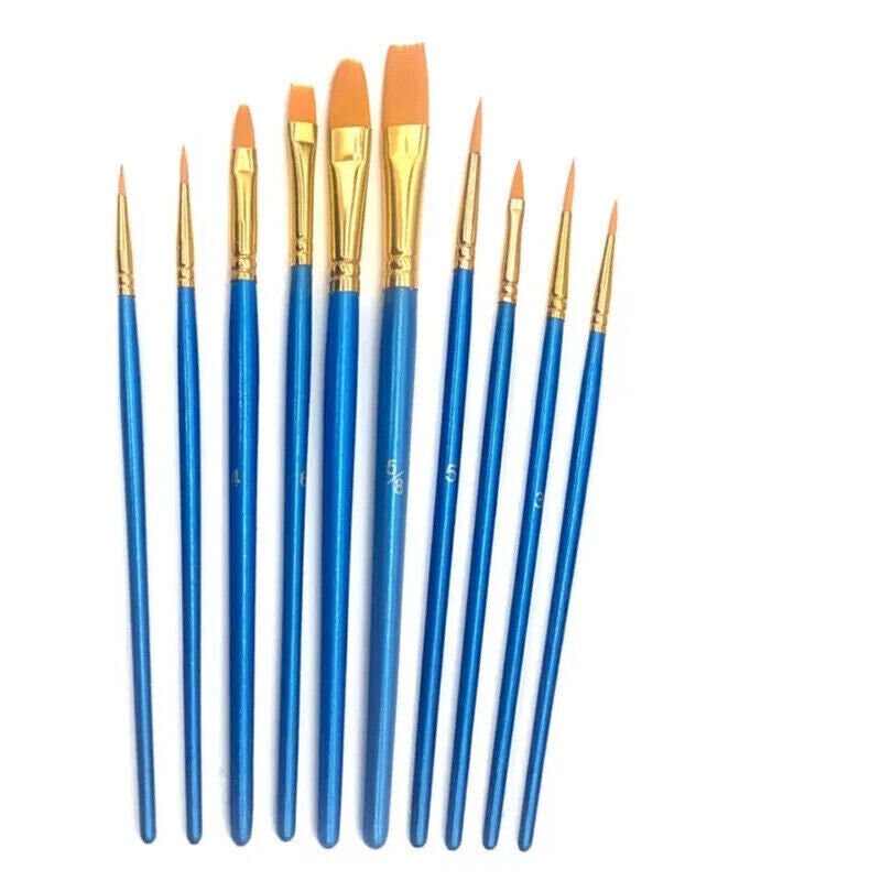 Pebeo Art and Craft Paint Brush Round & Flat Set of 8 for Deco and