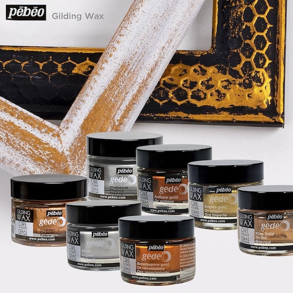 Pebeo Gedeo 30ml Gilding Wax for Furniture Refinishing Projects - French Wax - 5 Colours: inc Gold & Silver - Metallics