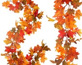 Craft Artificial Autumn Fall Maple Leaves Garland Hanging Plant Garden Wall Doorway Backdrop Fireplace Decoration Wedding Party Xmas Decor