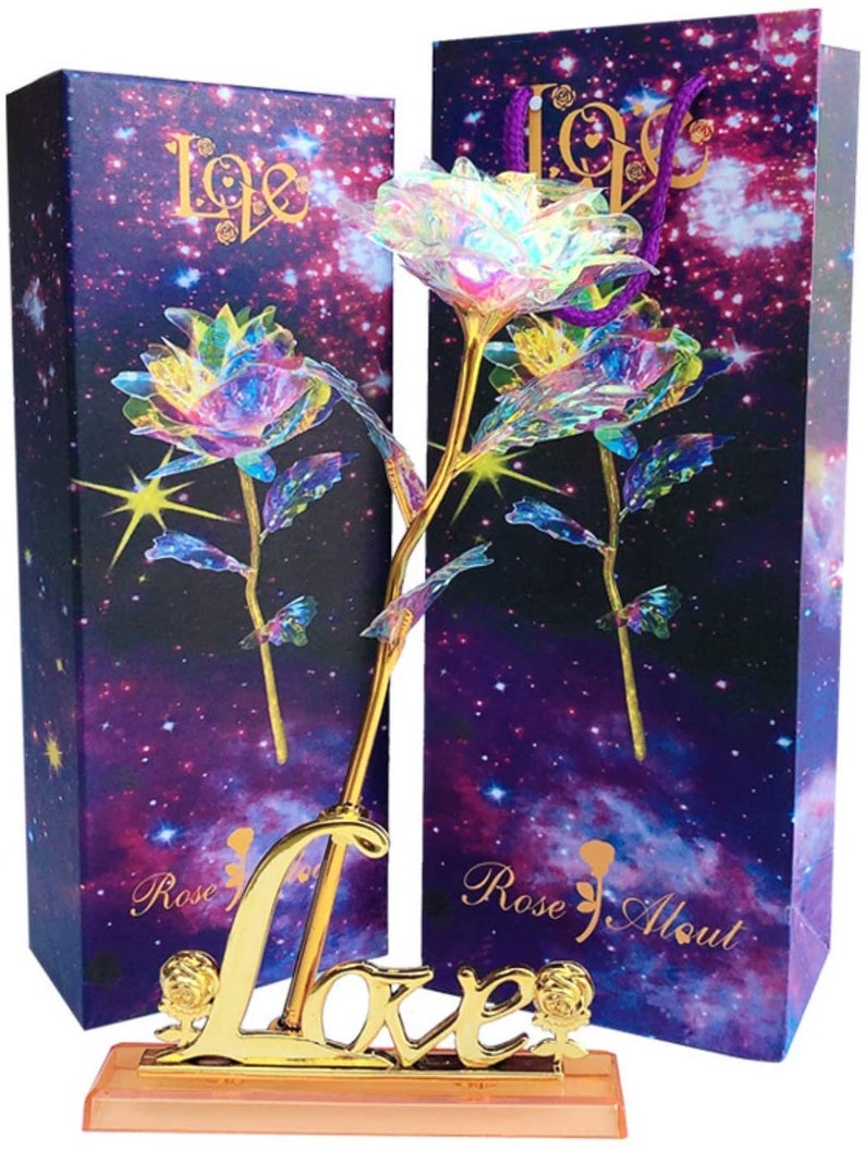 Galaxy Rose Flower Gift Artificial Galaxy Rose Flower | Etsy