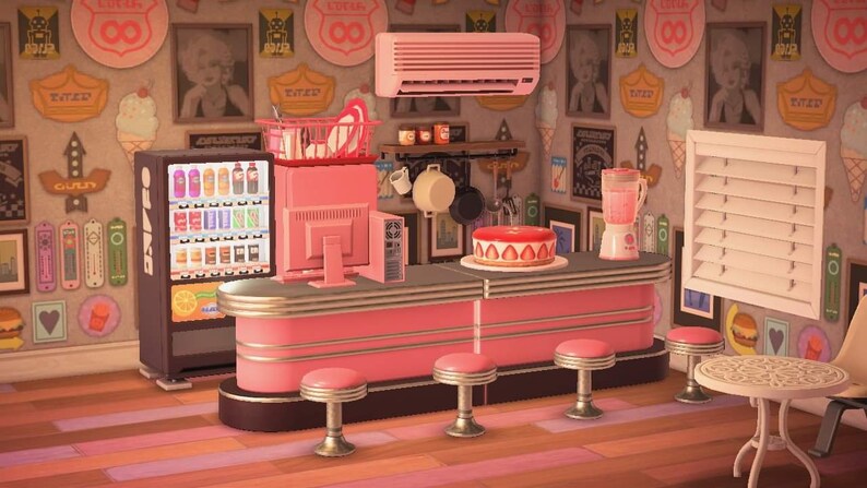 ACNH Pink Diner Animal Crossing New Horizons | Etsy
