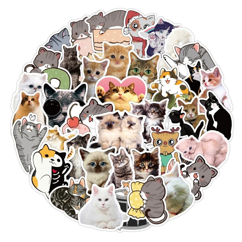 50PCS neue Kawaii Katze Aufkleber Aufkleber für Mädchen süße Etsy