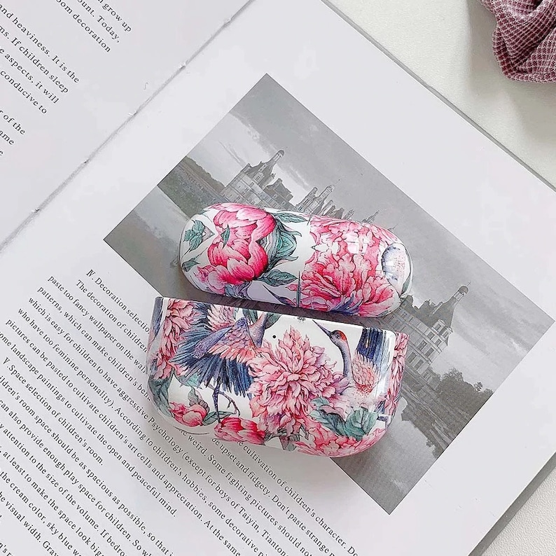 Flowers Earphone Case For AirPods 2 Pro Cases Cute Colorful Vintage Hard PC Smooth Protective Cover for AirPod 2 3 Air Pods Case