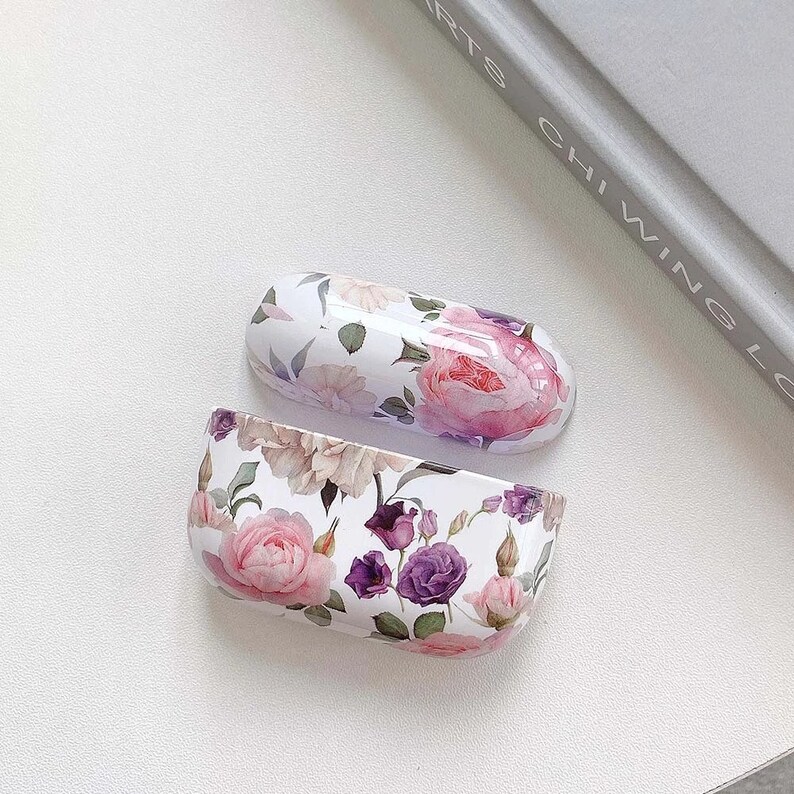 Flowers Earphone Case For AirPods 2 Pro Cases Cute Colorful Vintage Hard PC Smooth Protective Cover for AirPod 2 3 Air Pods Case