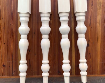 Turned wood 2024 table pedestals