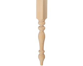 Slim Chunky Pine Island Leg - 3.5" x 34.5" - Single Leg - American Knotty Pine - Made in NC, USA - Wooden Kitchen Island Leg