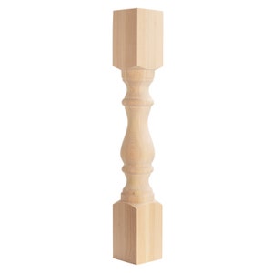 Monastery Chunky Pine Island Leg - Single Leg - 5&quot; x 34.5&quot; - Wooden Kitchen Island Leg - Made in NC