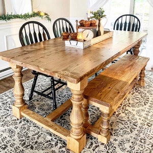 Monastery Chunky Pine Farmhouse Bench Legs & Coffee Table Legs - Set of ...