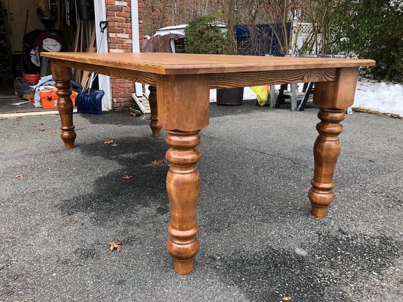 Chunky Maple Unfinished Farmhouse Dining Table Legs Set of Etsy
