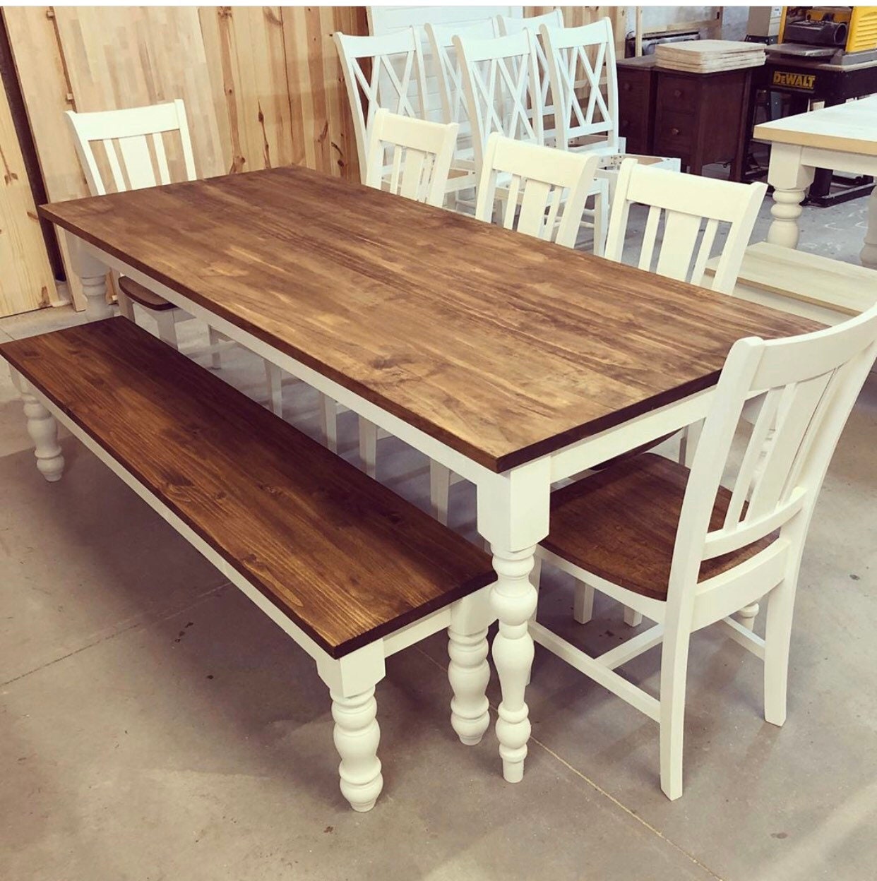 Barn Rustic Table Legs Rustic Modern Pine Farmhouse Dining Table Legs - 3.5