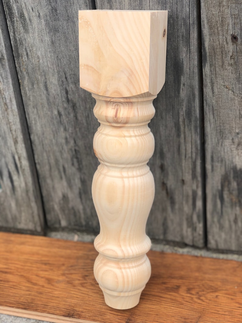 Made in NC Knotty Pine Chunky Bench Legs 3.5 x 3.5 x 16 Set of 4 Coffee Table Legs