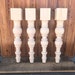 Modern Chunky Farmhouse Dining Legs - 5' x 29' - Knotty Pine - Set of 4 - Made in NC