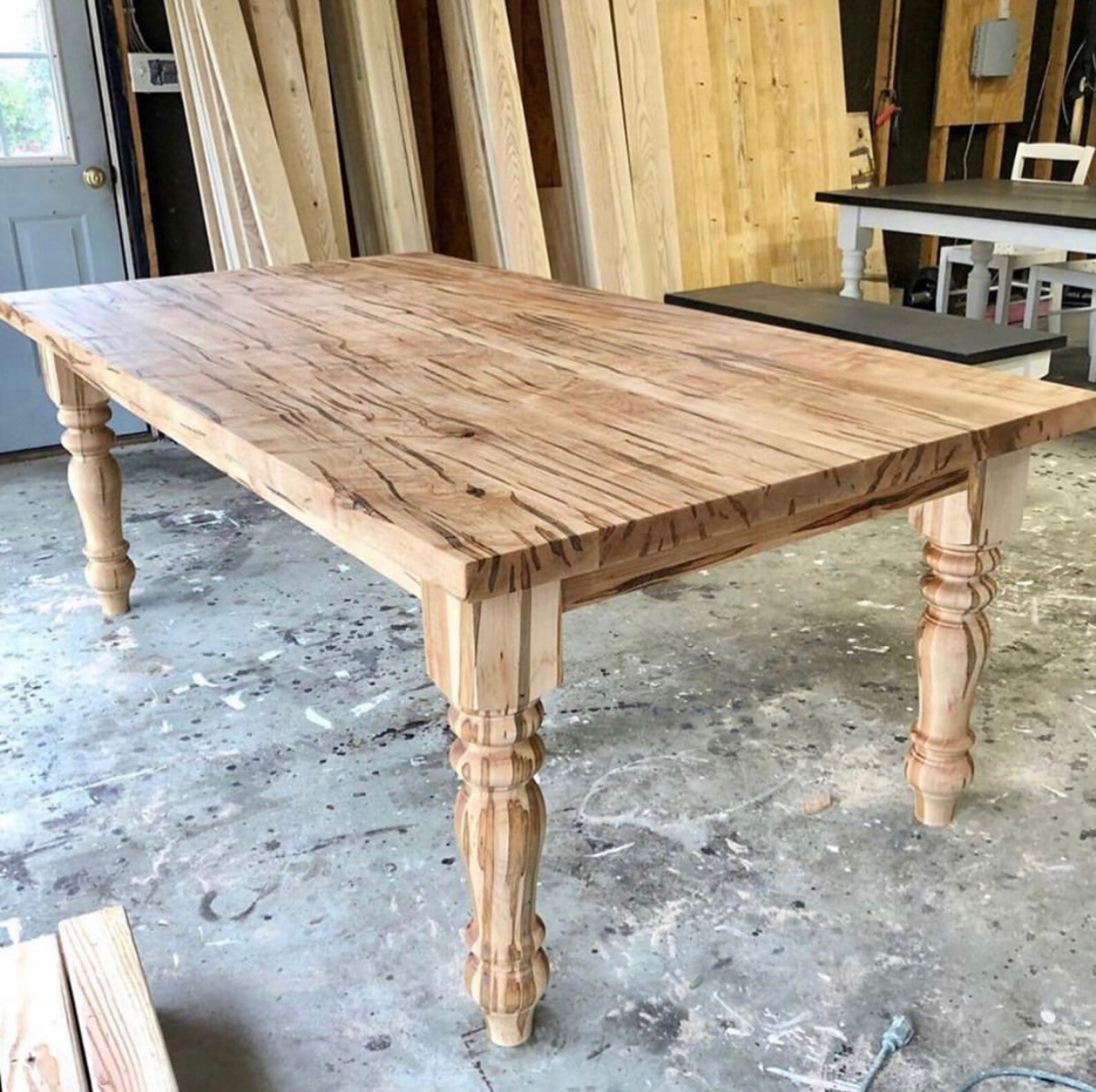 Ambrosia Maple Chunky Unfinished Farmhouse Dining Table Legs Etsy