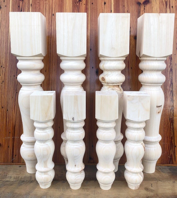 Chunky Pine Dining Table Legs Chunky Pine Bench Legs Combo Set 5 X 29 3.5 X 16 Handmade in NC Etsy