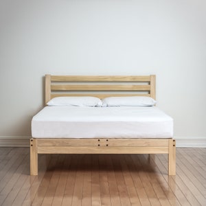 Unfinished pine bed sale frame