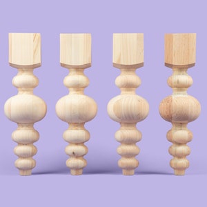 Massive Modern Bench Legs - 4.75&quot; x 16&quot; - Set of 4 - Handmade in NC