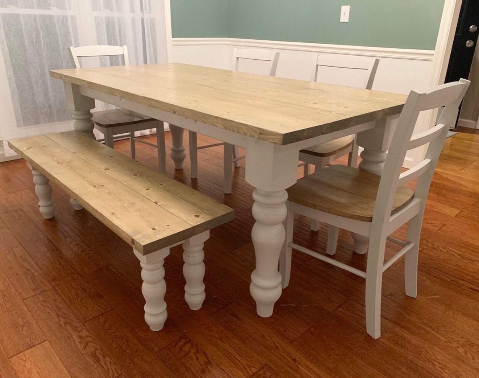 Knotty Pine Curvy Chunky Farmhouse Dining Table Legs 5 Etsy