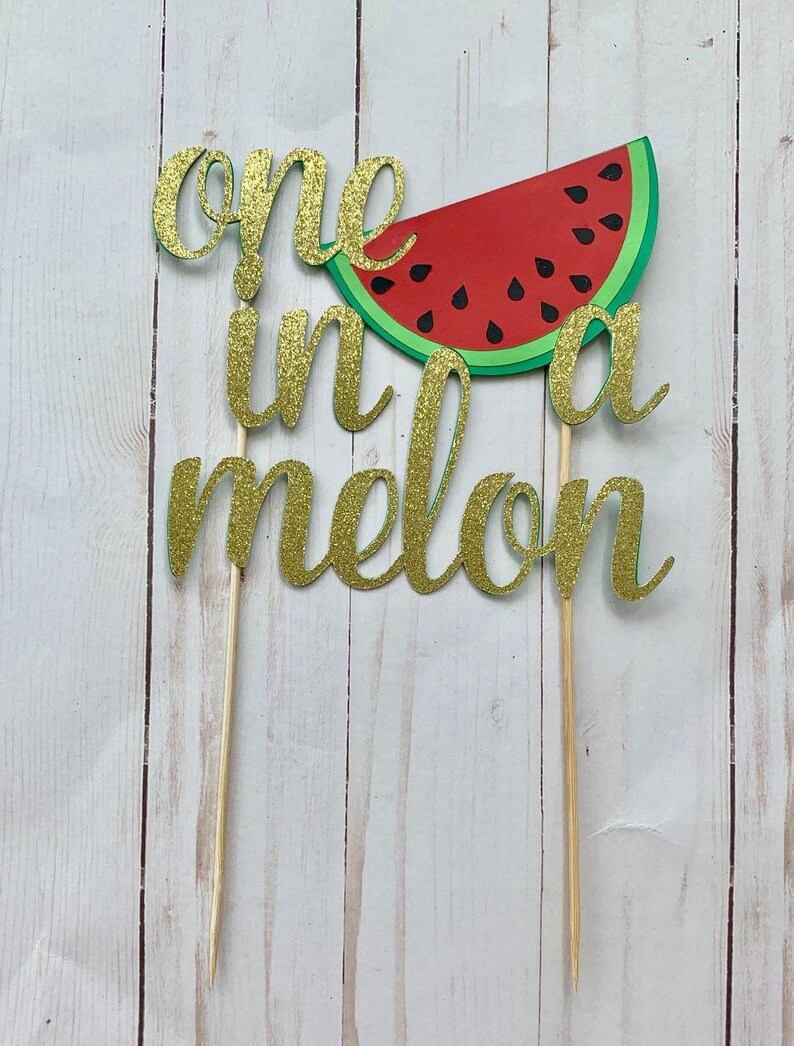 Ein in einer Melone Kuchen Topper Wassermelone Party | Etsy