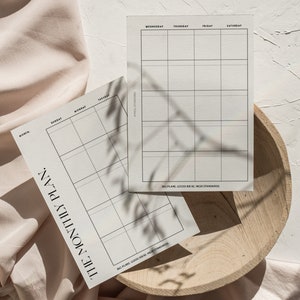 Half Letter Compact Weekly Undated Insert | US Half Letter | Vertical Layout | Printable | Minimal | Functional | Minimalist Planning
