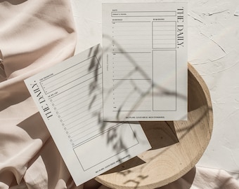 A5 Daily Undated Insert | A5 Planner  | Printable | Minimal | Functional | Minimalist Planning