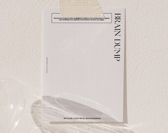 B6 Brain Dump Insert | Planner  | Printable | Minimal | Functional | Minimalist Planning | Lifestyle Planning | Notes | Lists