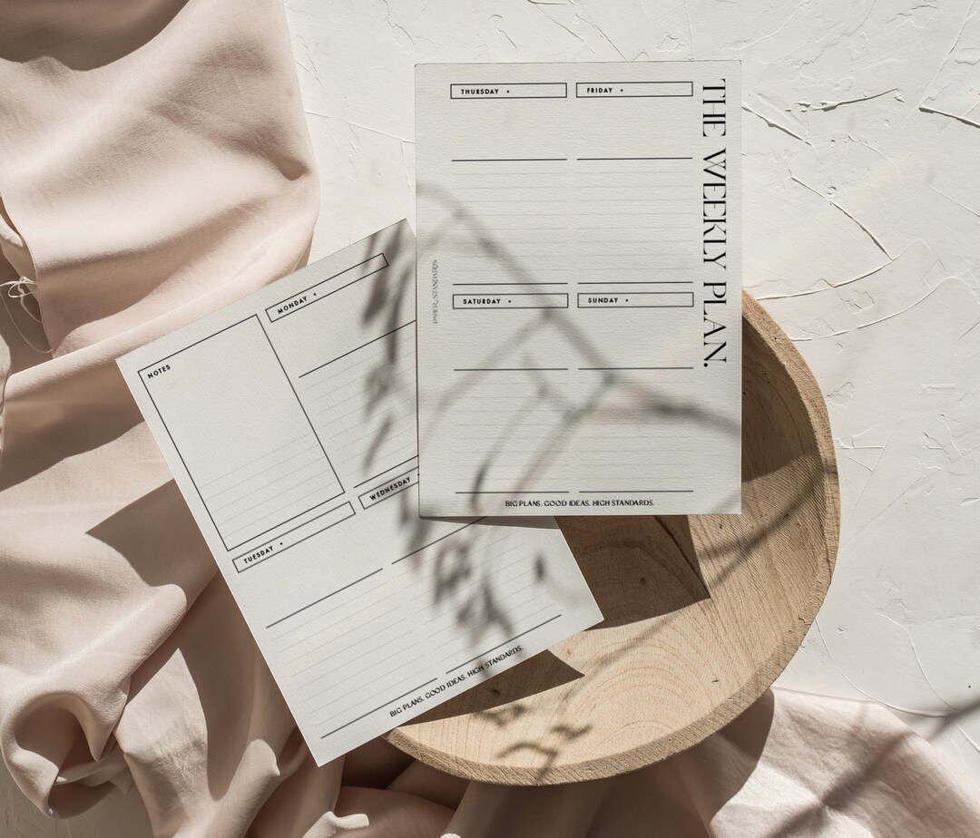 A5 Weekly Undated Insert | A5 Planner | Horizontal Layout | Printable ...