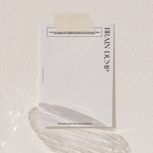 Personal Brain Dump Insert | Planner  | Printable | Minimal | Functional | Minimalist Planning | Lifestyle Planning | Notes | Lists