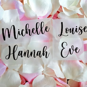 Personalized Vinyl Name Stickers: Wedding Decor, Water Bottle Decals